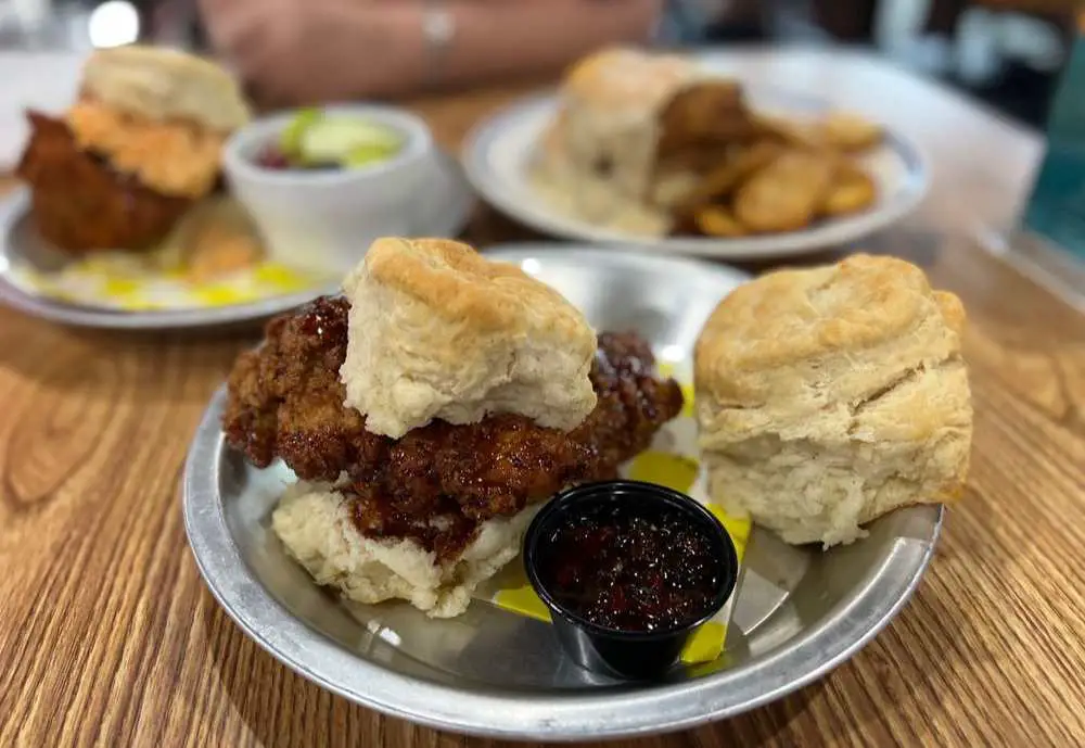 biscuit sandwiches at Big Bear Biscuits in Indianapolis Indiana