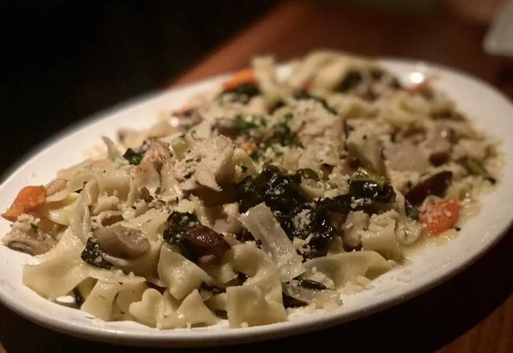 Fettuccine With Wild Mushrooms, Tuscan Kale Kimchi & Butter. BuccaLupo in Atlanta Georgia, best italian in Atlanta