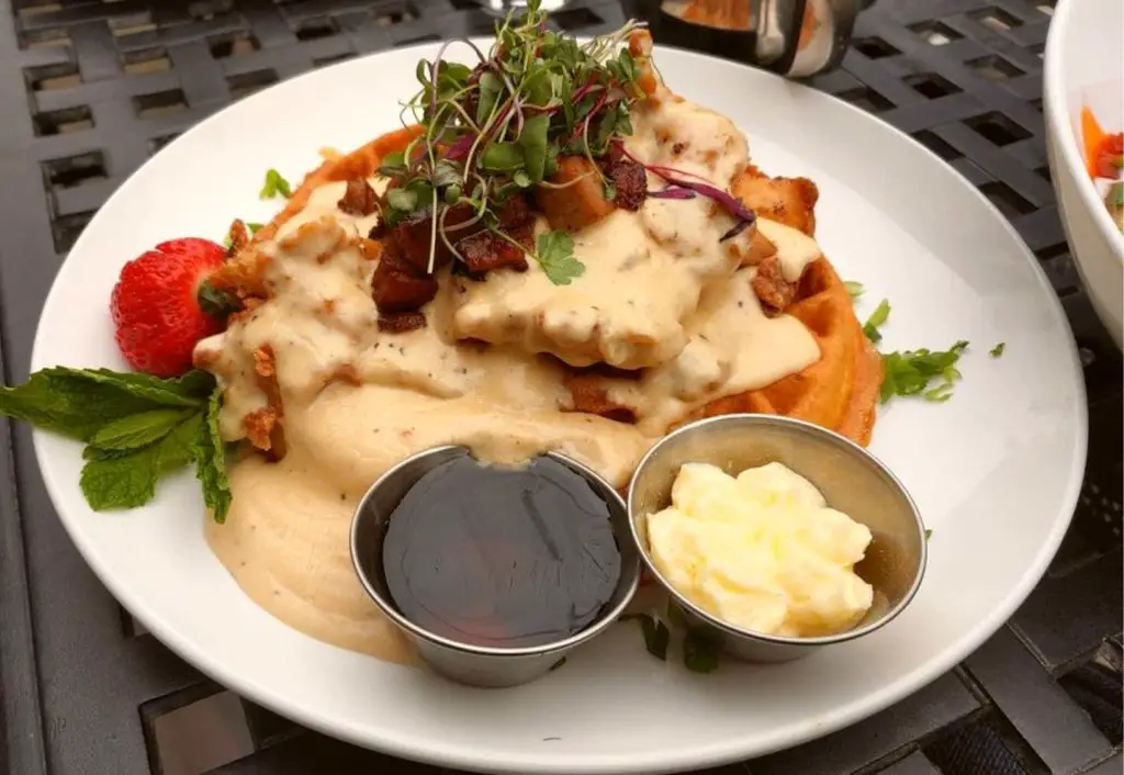 Savory Chicken and Waffles at Carson's Food and Drink in Lexington, Kentucky, Best brunch in Lexington