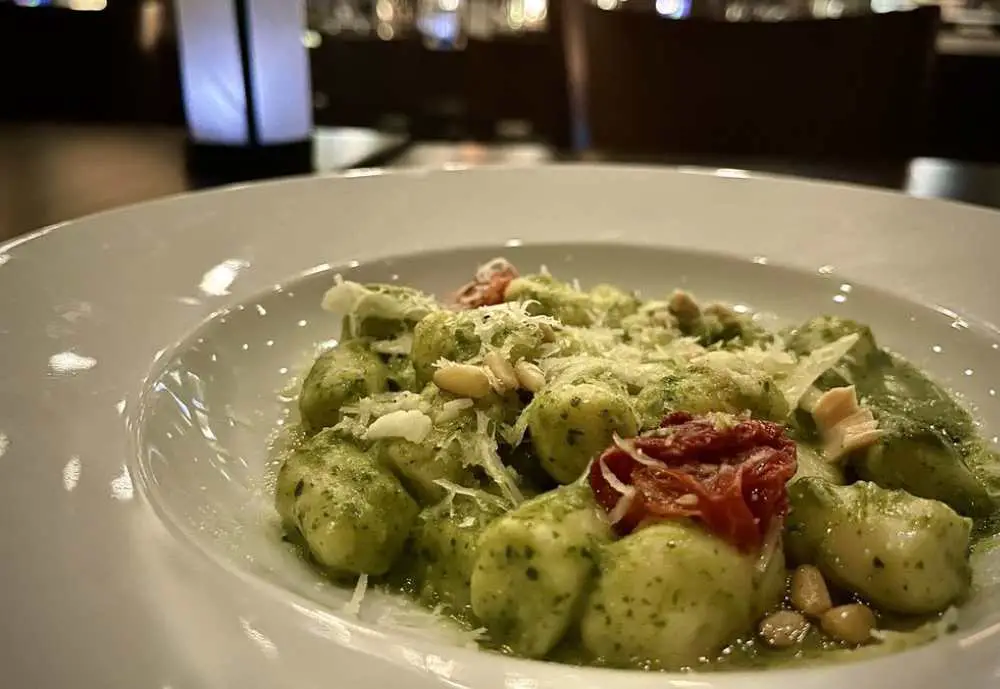 gnocchi pesto at Ferraro's Ristorante in Las Vegas Nevada, best italian in Las Vegas