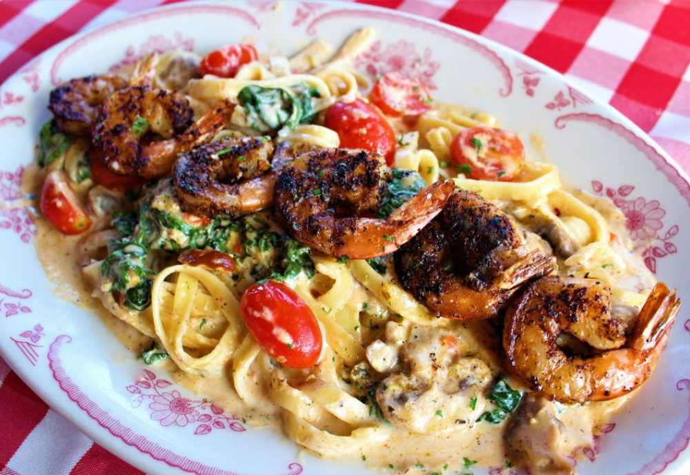 Sicilian Shrimp & Fettuccine at Kenny's Italian Kitchen, Dallas Texas