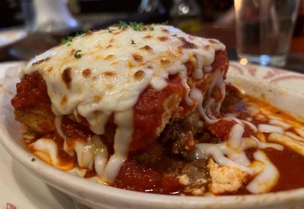 Plate of lasagna at Kenny's Italian Kitchen, Dallas Texas