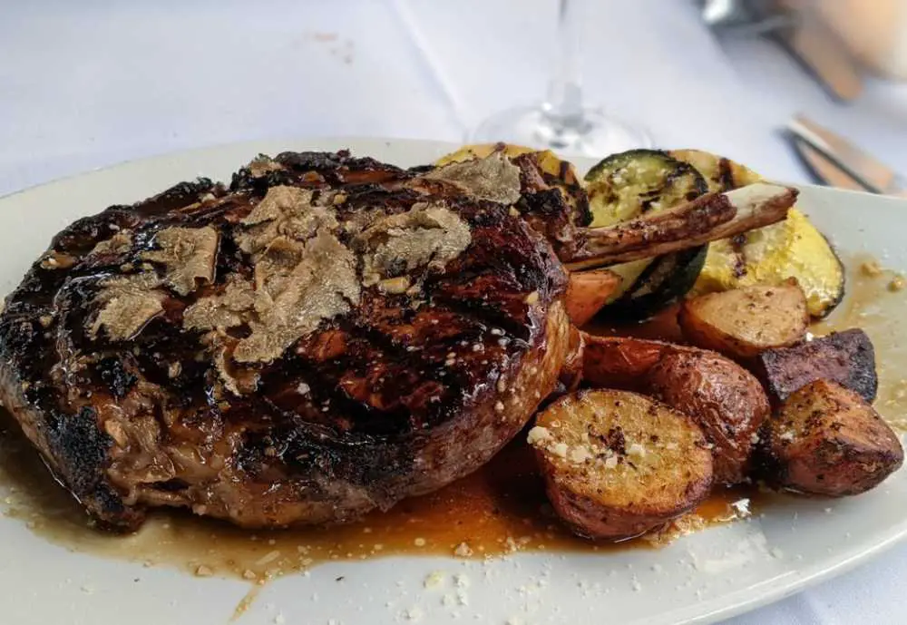Ribsteak special with truffle at Luca Italian Cuisine in Cleveland Ohio