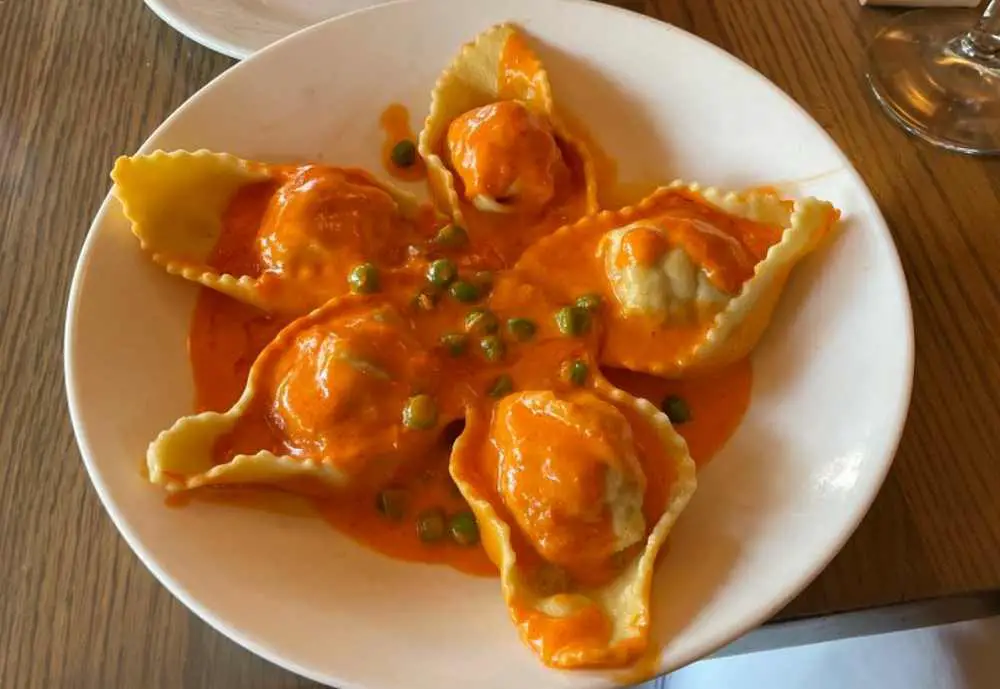 Ravioli di Aragosta at Parisi Italian Restaurant in Denver Colorado