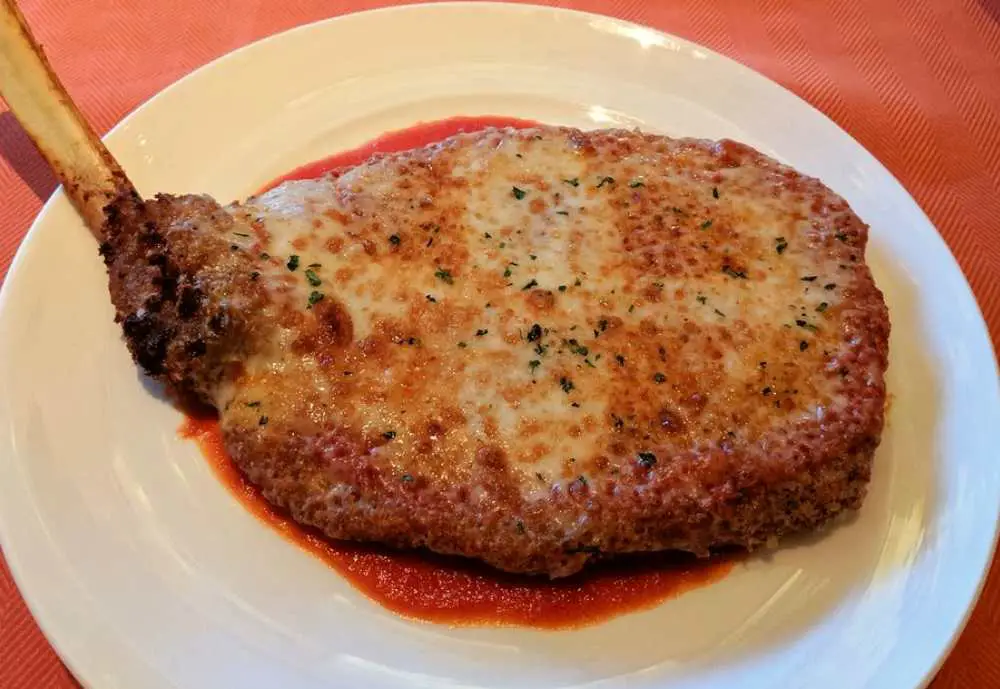 veal Parmigiana at Sinatra in Las Vegas