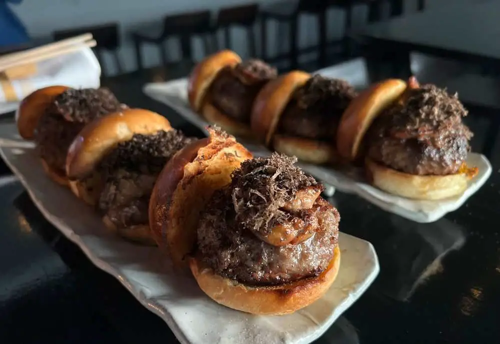 wagyu sliders at Oishii in Boston Massachusetts