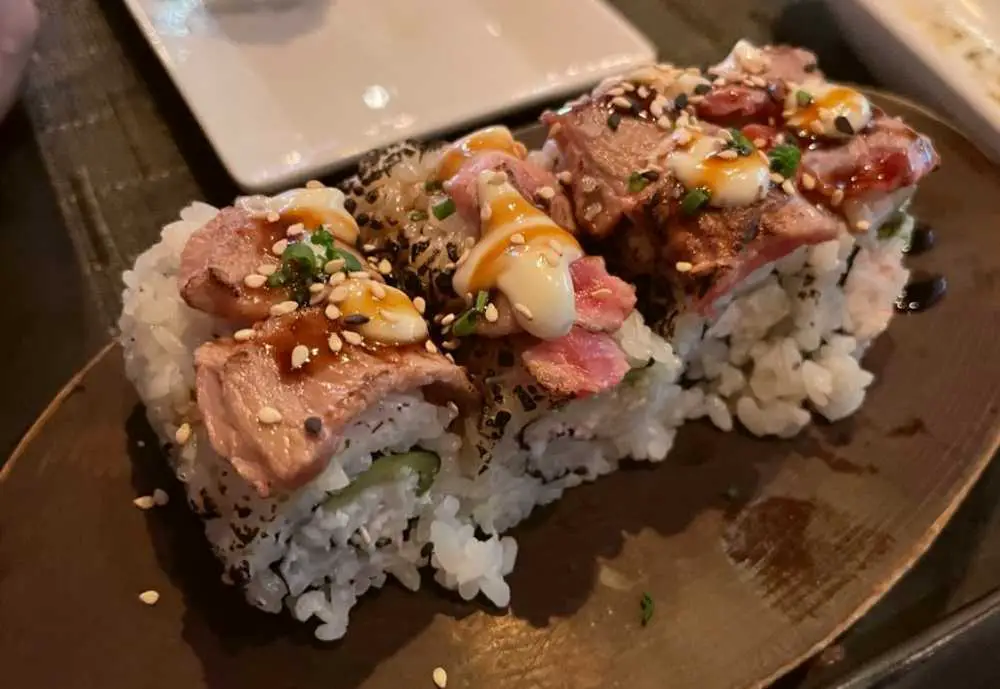 Teh Playboy roll at O-ku sushi in Nashville, Tennessee