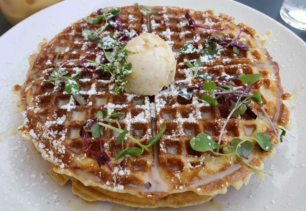 churro waffles at Poached Kitchen