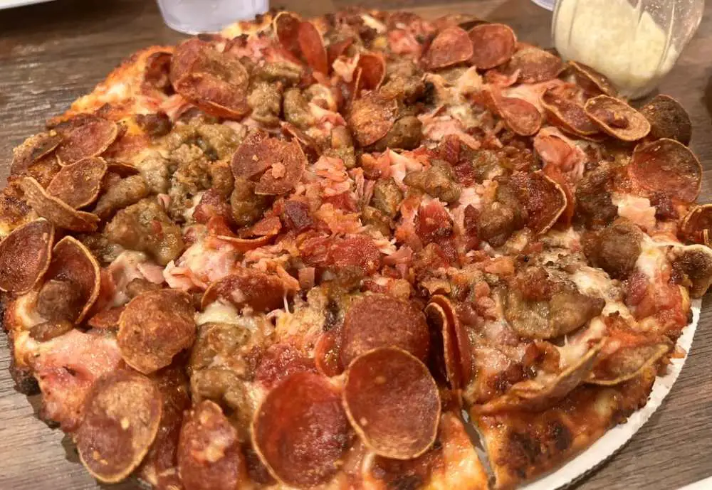 Meat Lovers Pizza at The Crust in Charlotte North Carolina