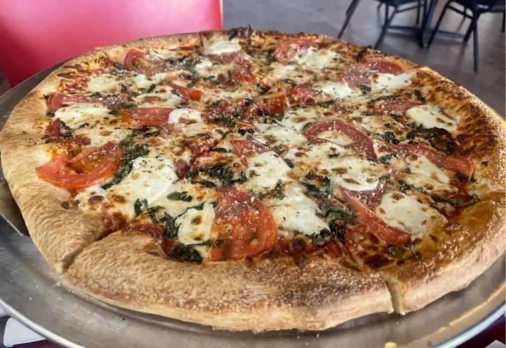 A Margherita Pizza from Twisted Pies Pizzeria in Mesa, Arizona