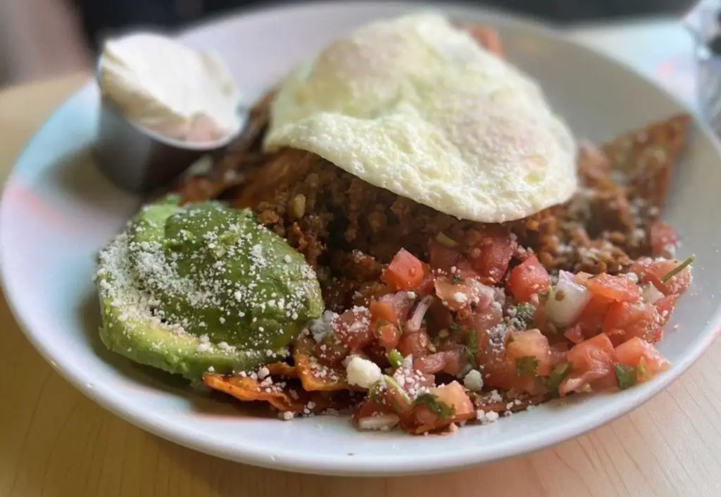 Breakfast Chilaquiles at Two Chicks in Reno, Nevada