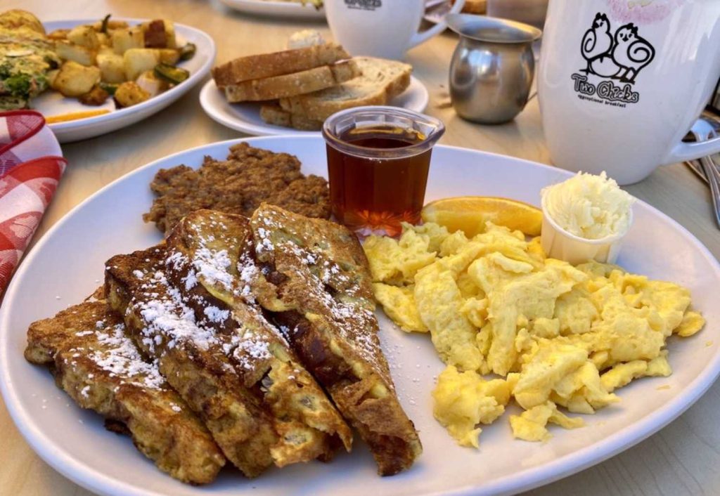Apple-Cinnamon French Toast Combo at Two Chicks in Reno NV