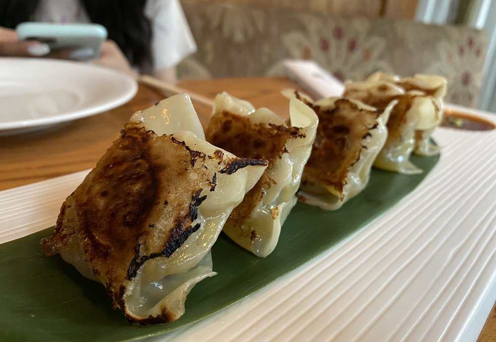 wagyu foie gras dumpling at Nobu sushi restaurant in Dallas Texas