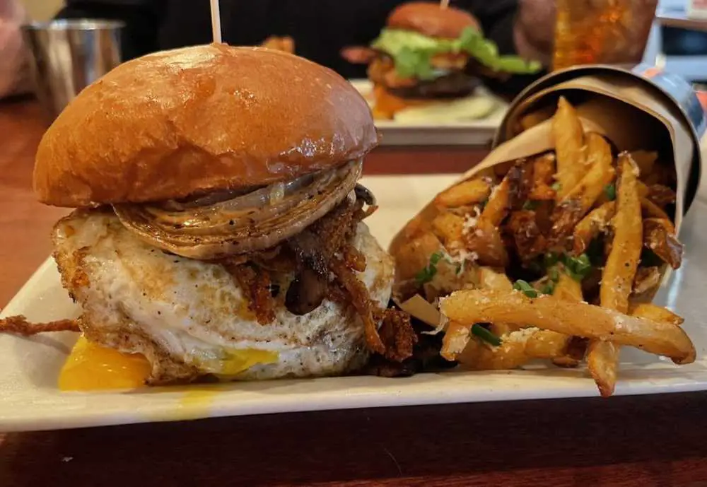 Citizen Burger and truffle fries at Citizen Burger Bar in Richmond, Virginia