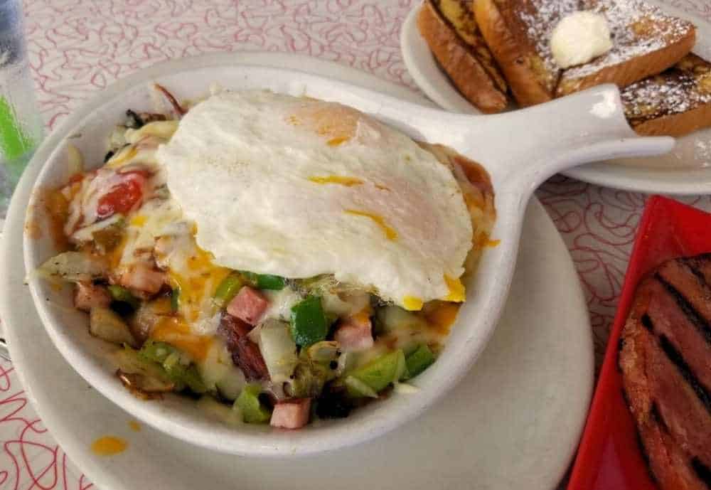 Breakfast dish at Rosie's Diner in Aurora Colorado