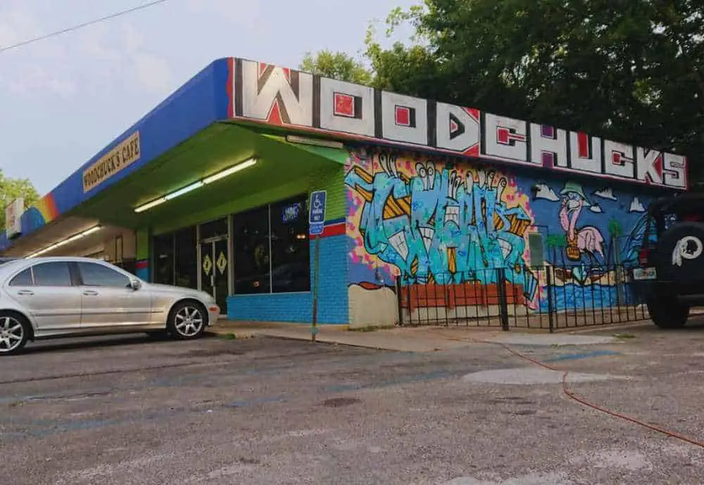 exterior of Woodchucks Cafe in Tallahassee, Florida
