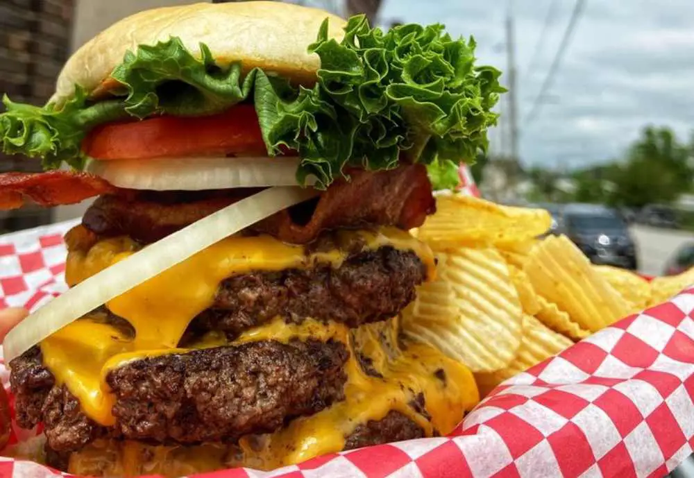 Triple Cheeseburger at Dinker's Bar and Grill in Omaha Nebraska