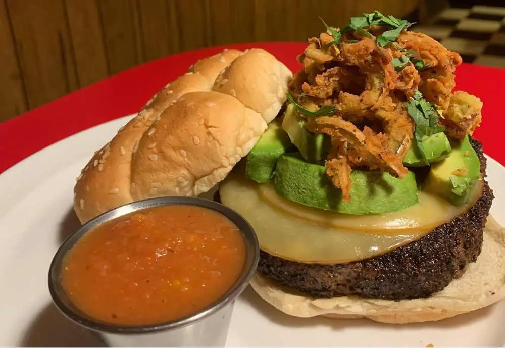A delicious burger at Louie Ms in Omaha Nebraska