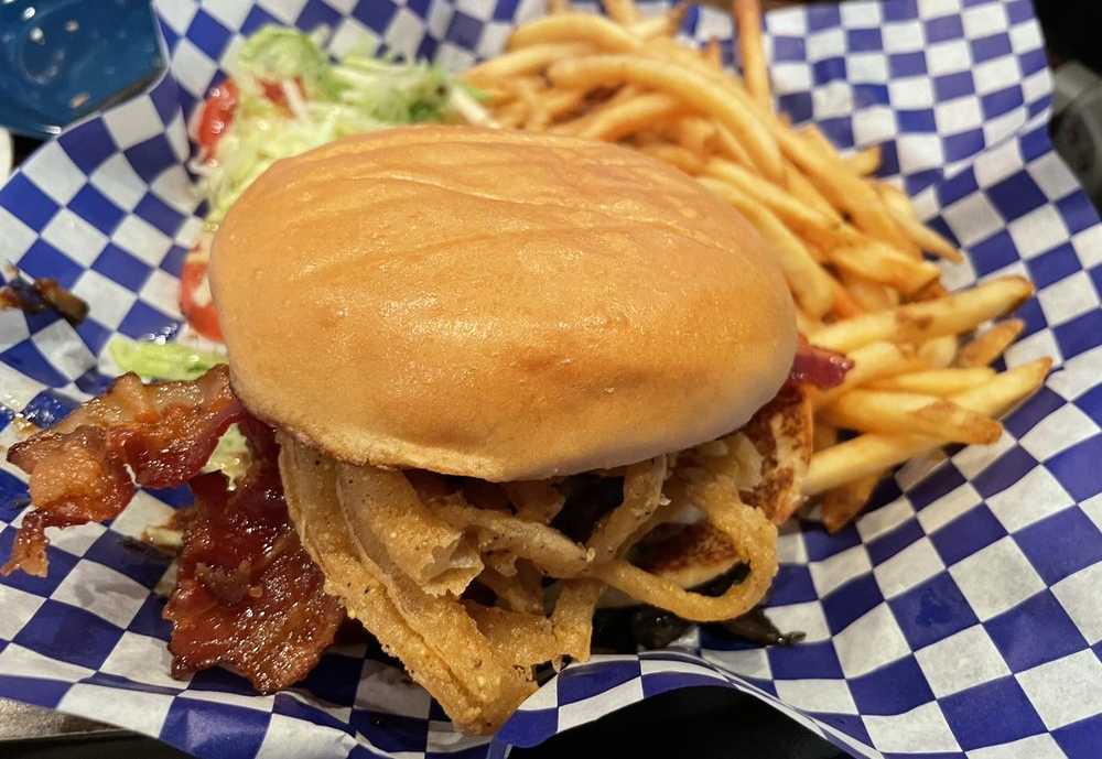 The Steak Burger at Blue Moose Burgers in Pigeon Forge Tennessee