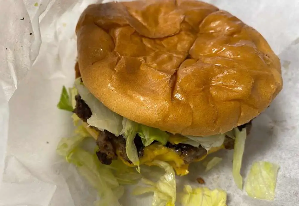 Burger at Christi's Hamburgers in Waco Texas
