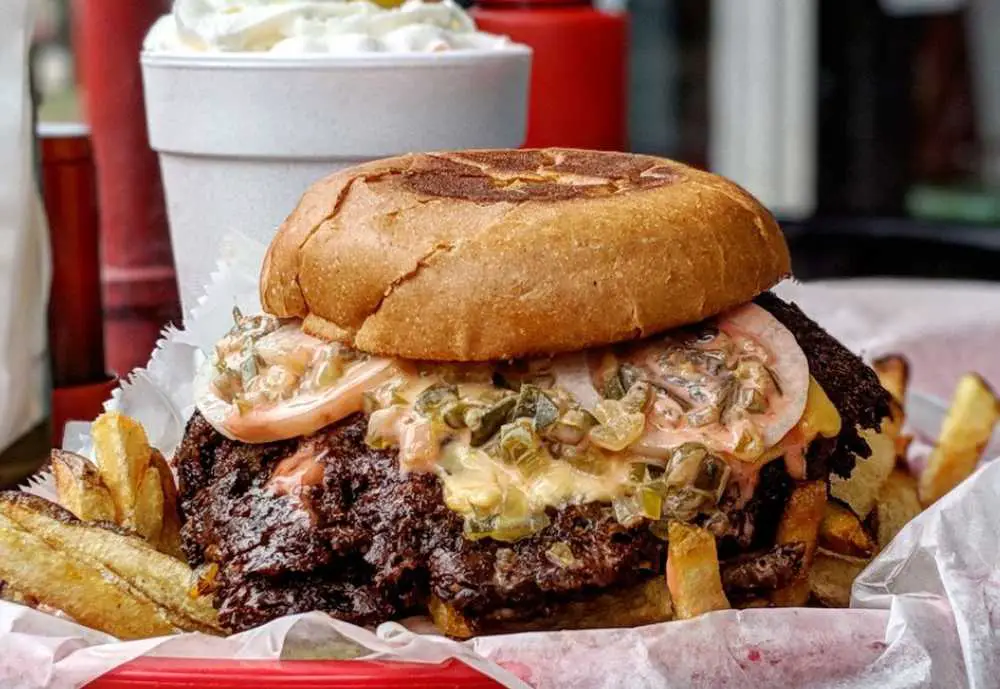 a massive smash burger at The Region in Chicago