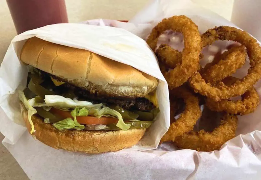Big burger at Dubl-R Burgers in Waco