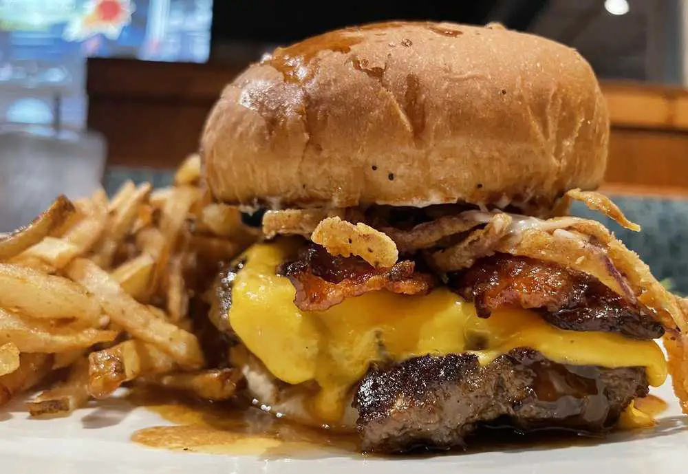 Whiskey Glazed Burger at the Local Goat in Pigeon Forge, Tennessee