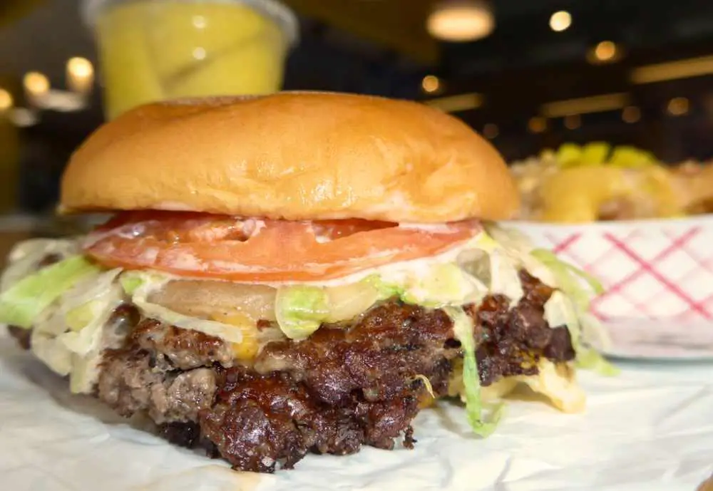 A Salt Burger at Salt Burgers + Fries in Chicago, IL