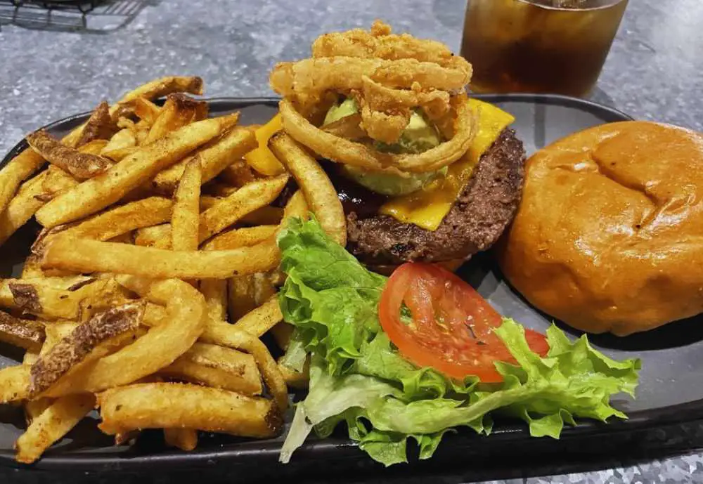 the big tex burger at Twisted Root Burger in Waco, Texas