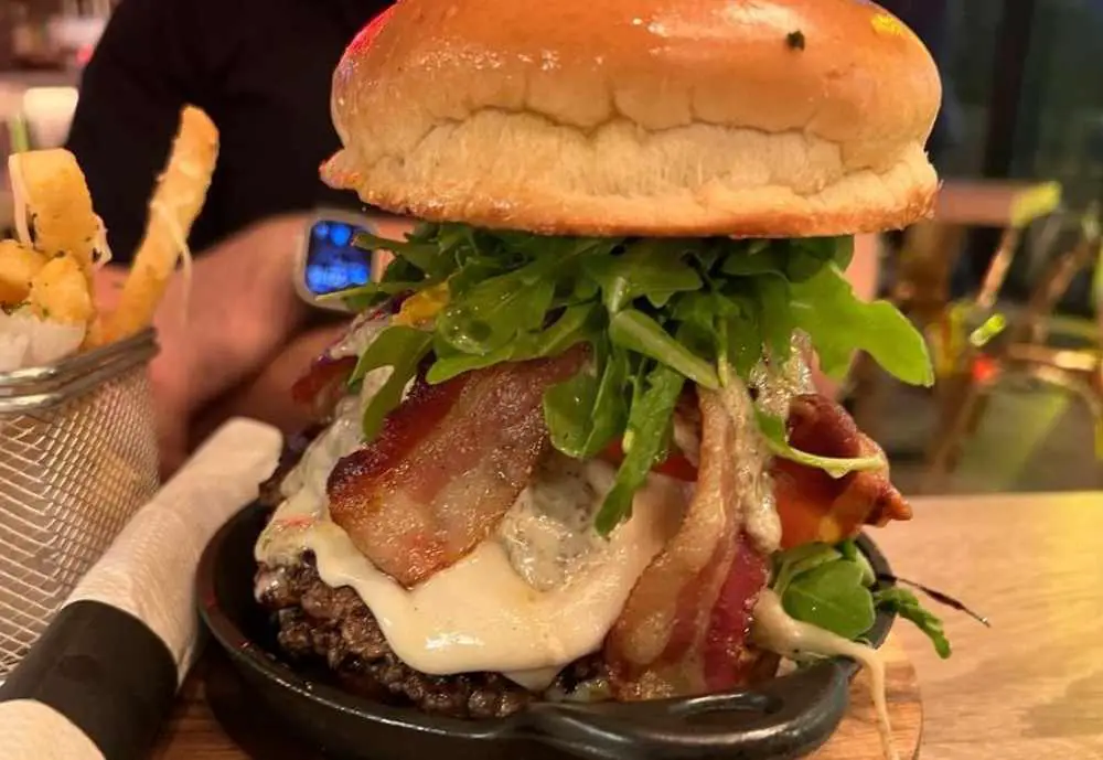 Truffle burger at Burgermeister in Miami, Florida