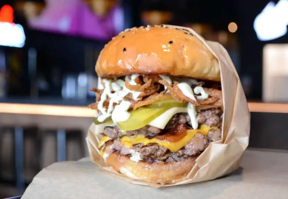 The LOVER burger at La Birra Bar in Miami, FL. Best Burger spots in Miami