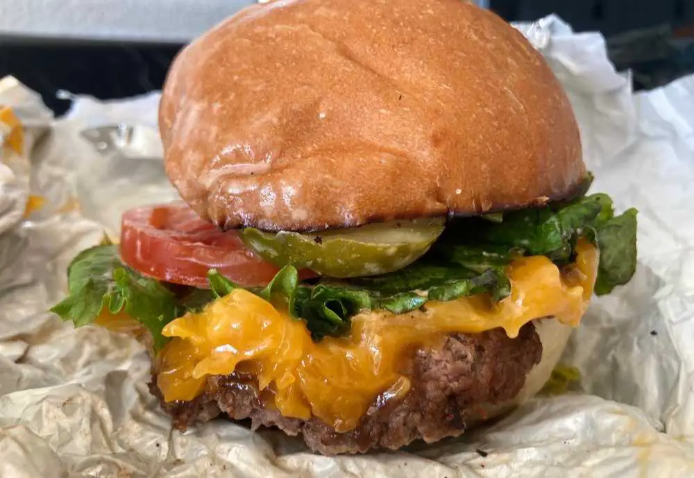 Huge burger at MAC-IES in Galveston, Texas