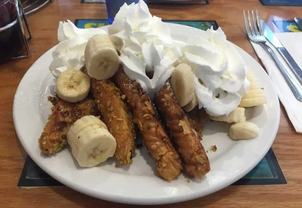 Banana crunch French toast at Beach Break Cafe in Carlsbad, CA