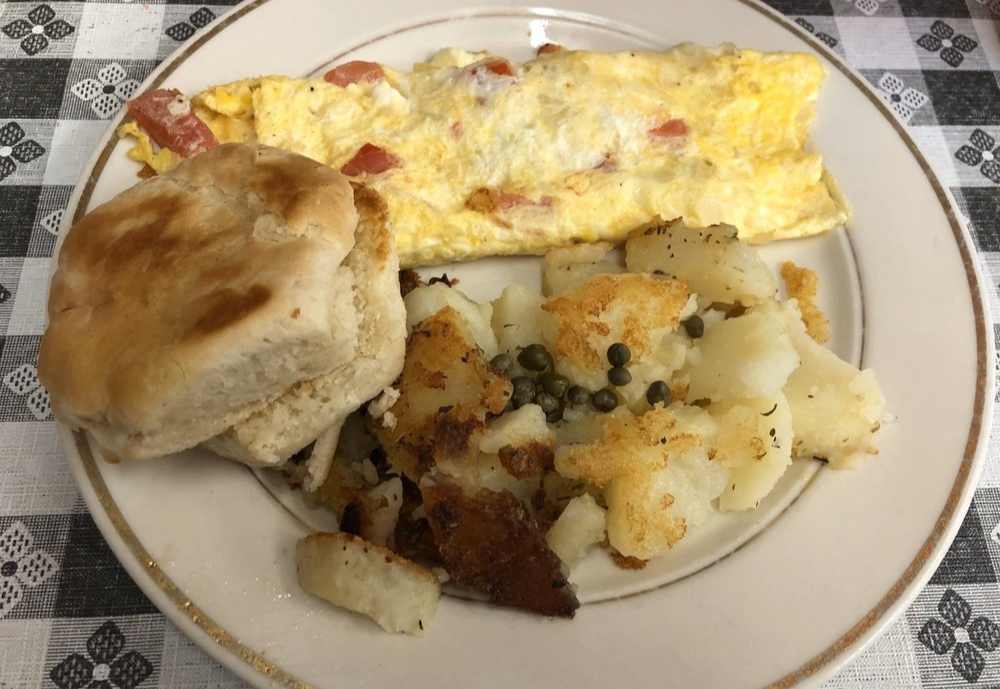The Greek Omelet at Colonel's Cafe in Knoxville, Tenessee
