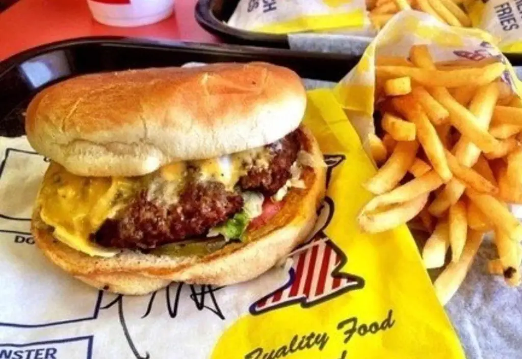 a burger and fries at Griff's Hamburgers in Shreveport LA