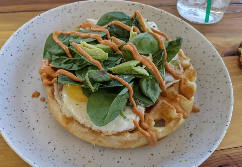tangy waffle at madrezcafe Flagstaff, AZ