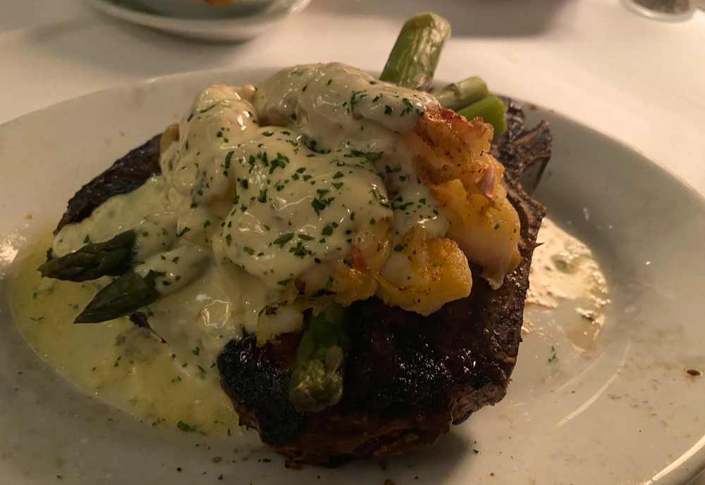 T-Bone with lobster tail at Ruth Chris in Salt Lake City