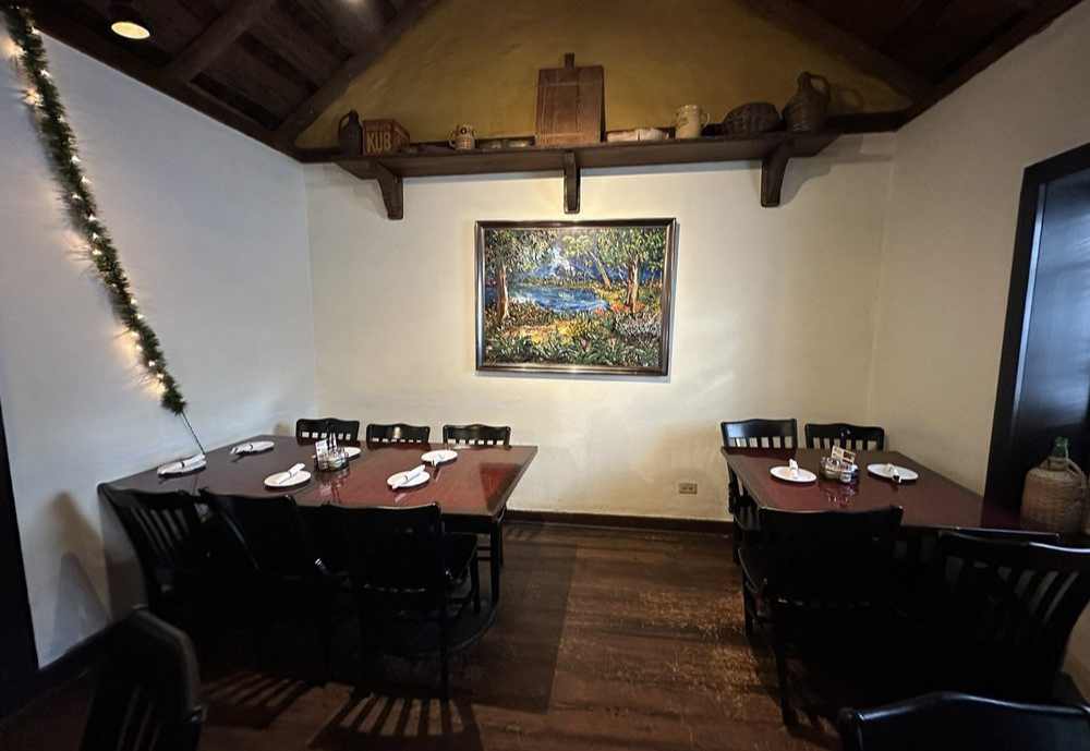 Inside Luigi's Italian Restaurant in Castroville, Texas