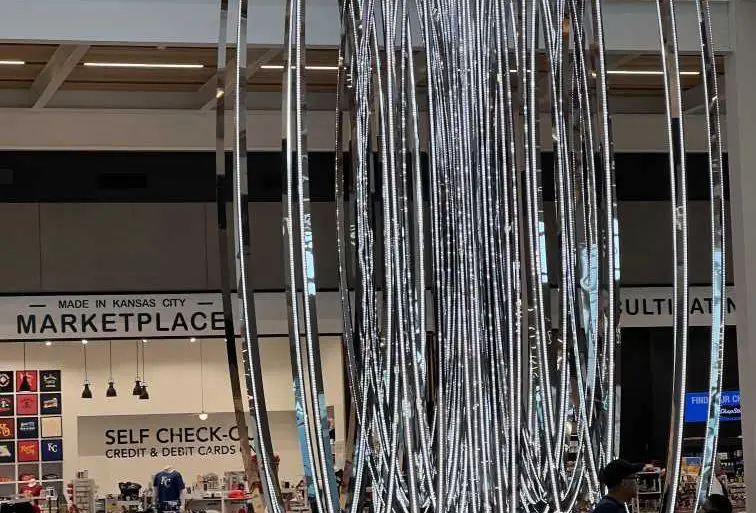 Fountain sculpture at Kansas City International Airport terminal