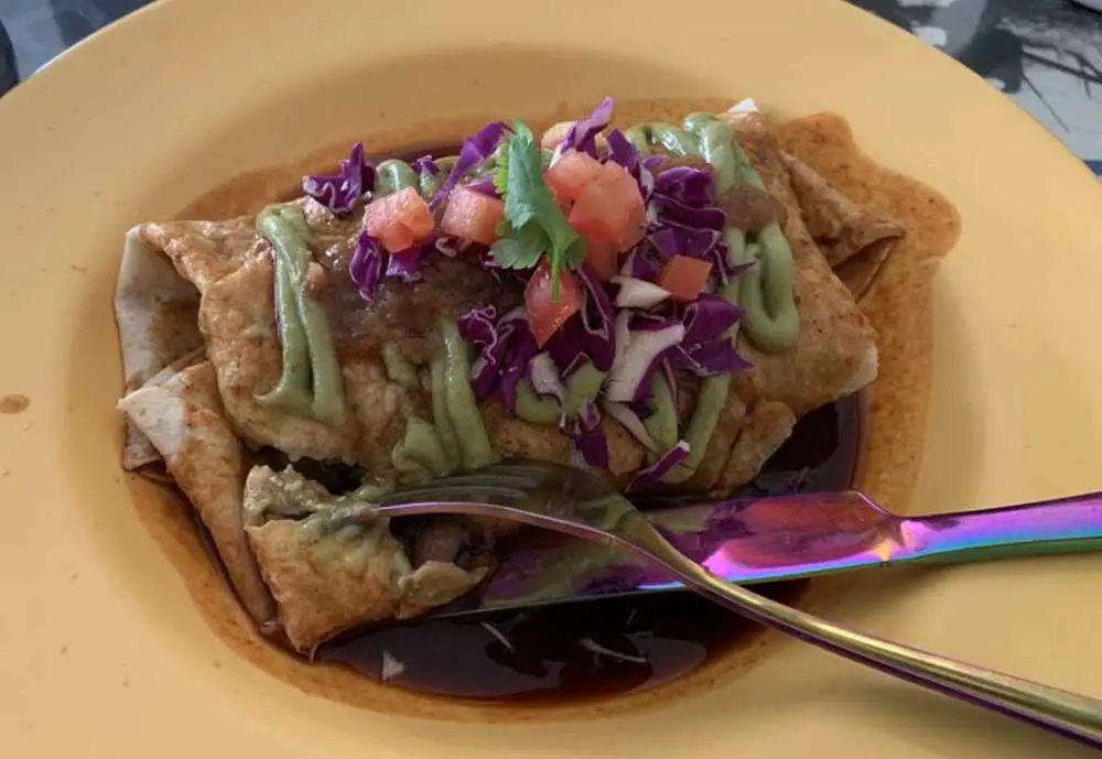 breakfast burrito at Morning Glory Cafe in Flagstaff, AZ