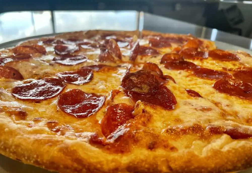 a pepperoni pizza at NiMarcos in Flagstaff, Arizona