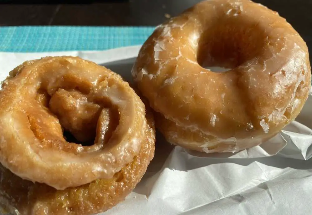 Two donuts at Sarena's Breakfast & Donuts in Round Rock, TX