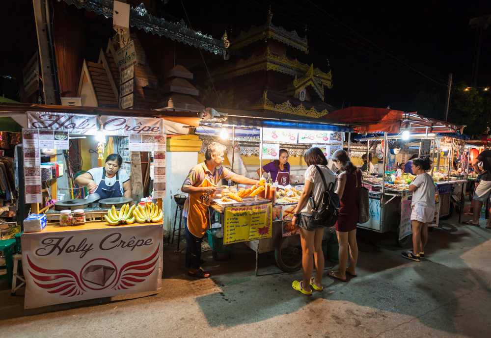 night food market in Thailand