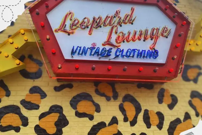 leopard lounge vintage thrift in Houston