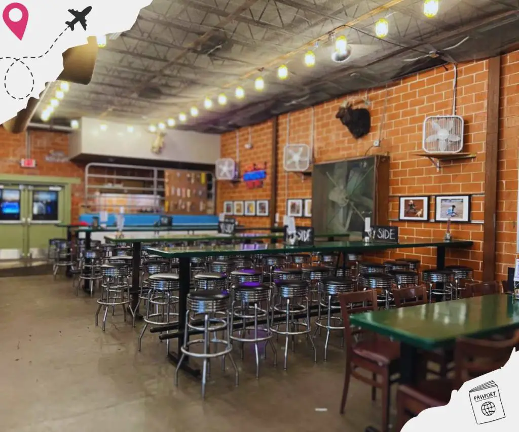 inside rodeo goat in Houston