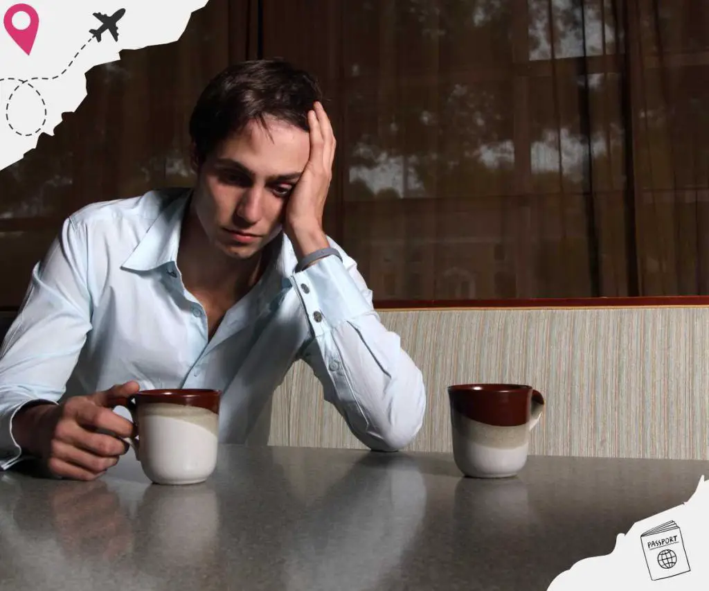 Young digital nomad experiencing loneliness 