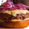 Close-up of Blue Cheese and Truffle Burger