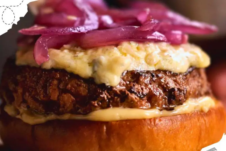 Close-up of Blue Cheese and Truffle Burger