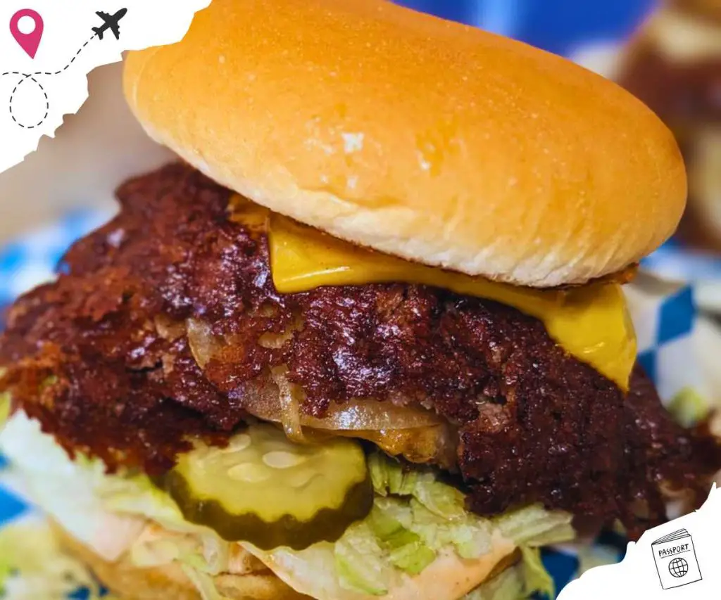Close up of the California classic smash burger