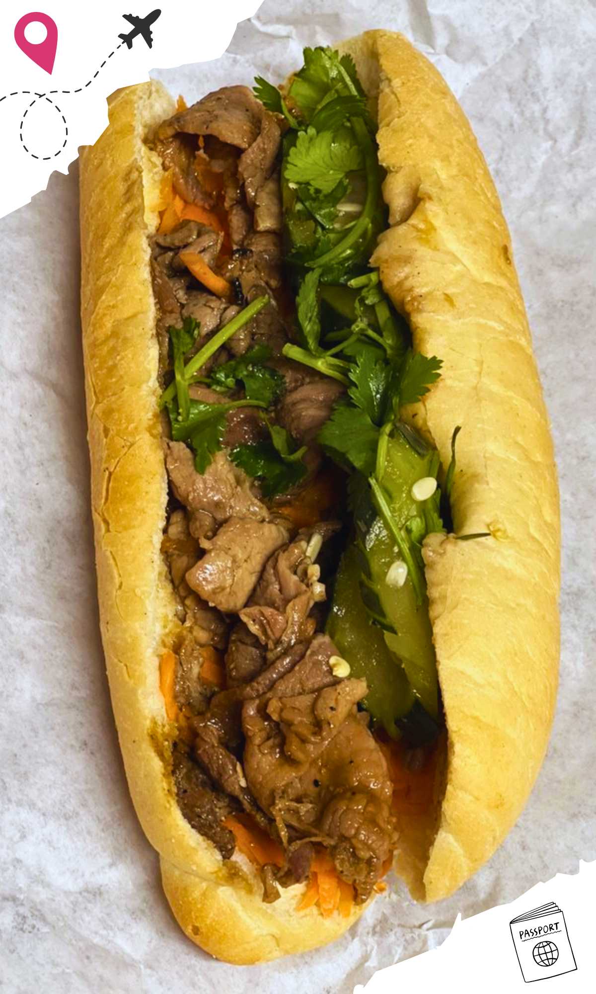 A Banh Mi sandwich.